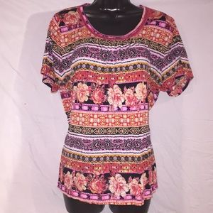 Kim Rogers 1/4 Sleeve 100% Cotton Shirt Sz. XL